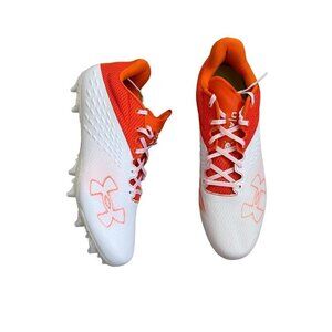 Under Armour White and Orange Athletic Shoes